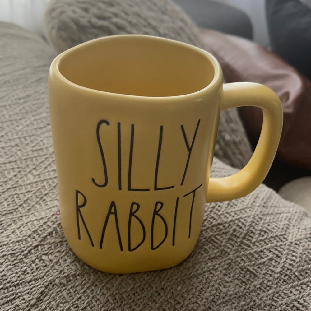 Rae Dunn Easter Yellow Mug ( Opaque Yellow ) Silly Rabbit